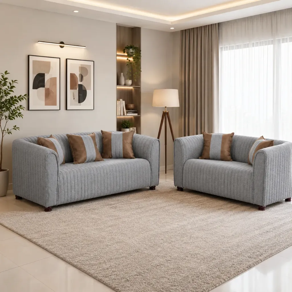 Rivon Seating Oslo 3+2 Seater Premium Fabric Sofa Set