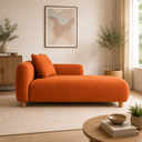 Rivon Seating Modern Fabric Chaise Lounge Sofa