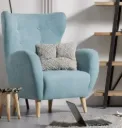 Rivon Seating Nordic Wing Accent Lounge Chair with Cushions