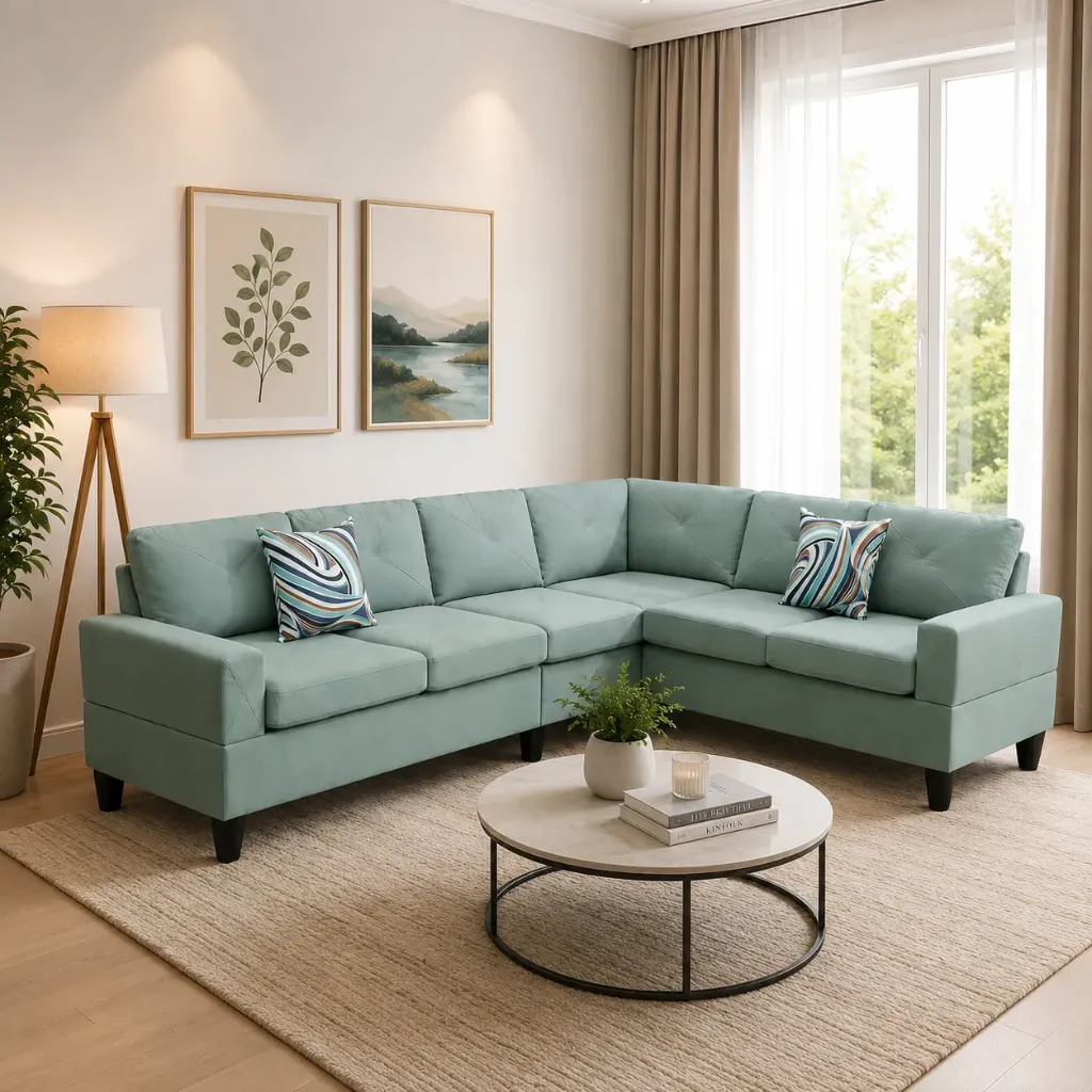 Rivon Seating Nova L-Shape Fabric Sofa