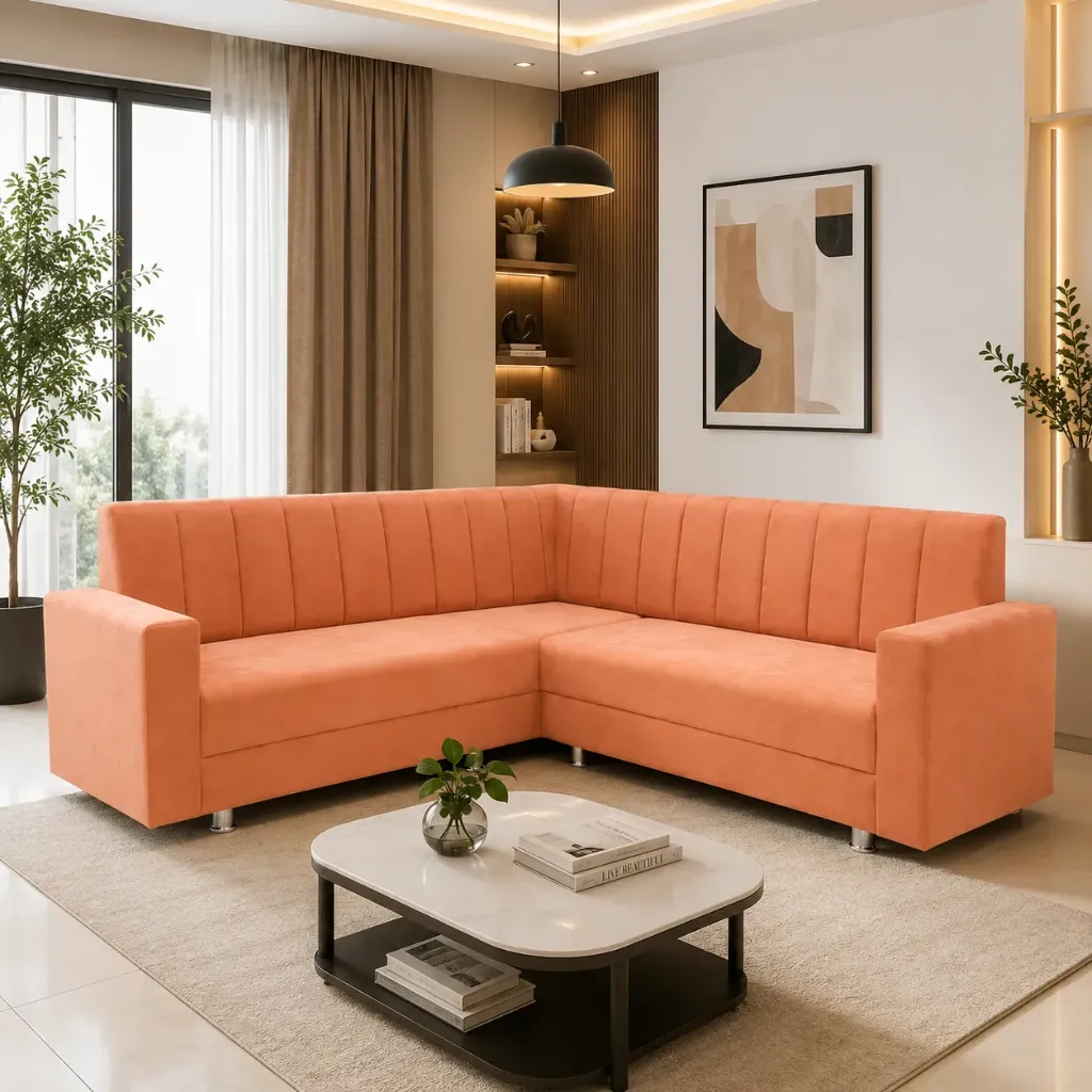 Rivon Seating Modern L-Shape Corner Sofa