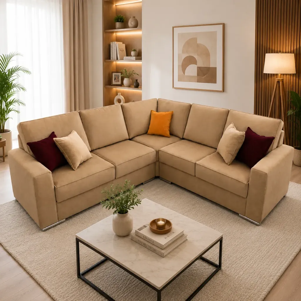 Rivon Seating Modern L-Shape Corner Sofa