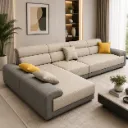 Rivon Seating Oslo Modern L-Shape Fabric Sofa