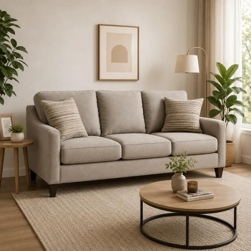 Rivon Seating Nordic 3 Seater Fabric Sofa