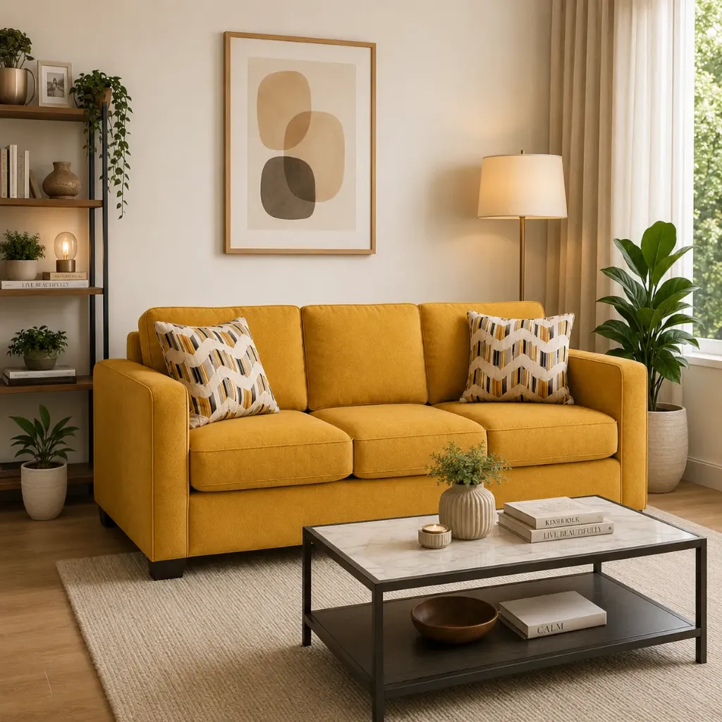 Rivon Seating Amber 3-Seater Fabric Sofa