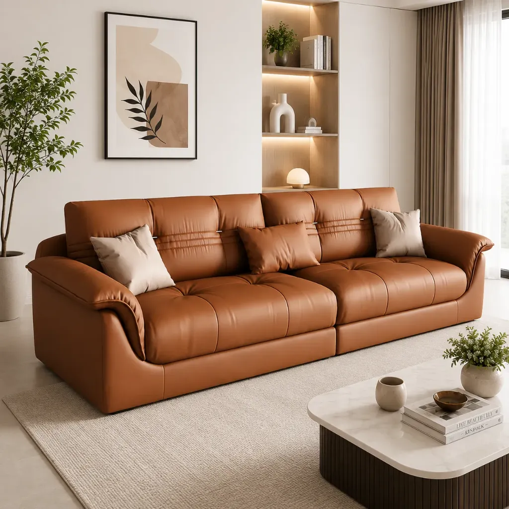 Rivon Seating – Verona Luxe 4-Seater Leatherette Sofa