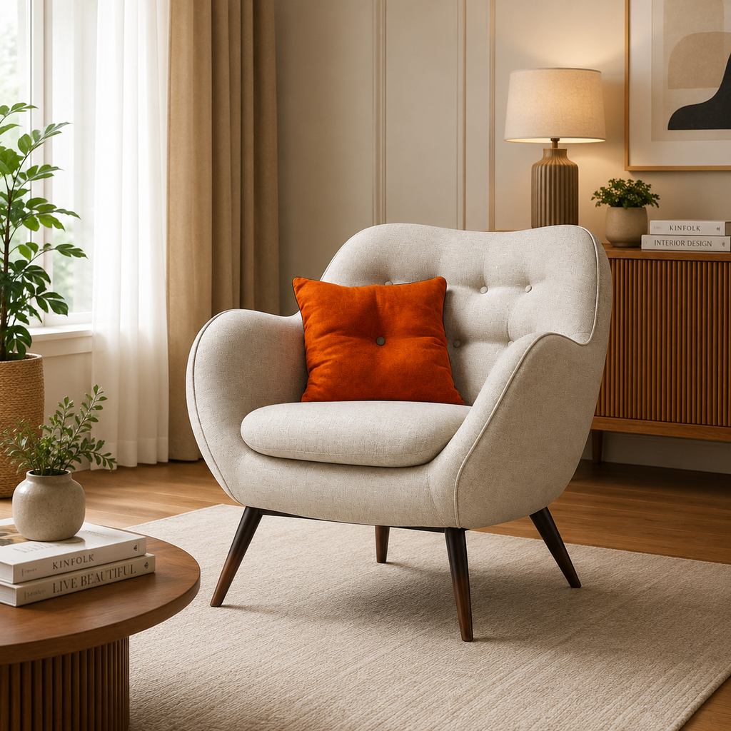 Rivon Seating Luna Fabric Accent Lounge Chair