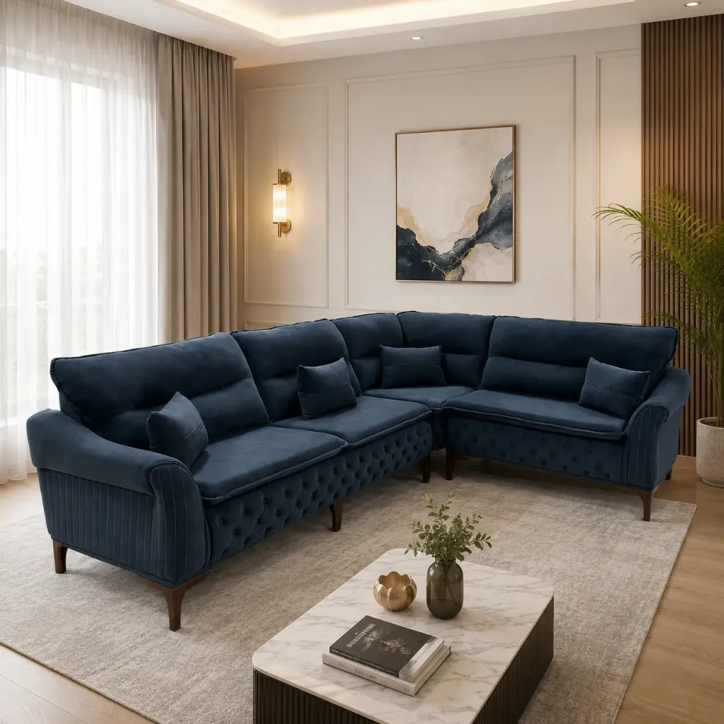 Royal Haven L-Shape Fabric Sofa