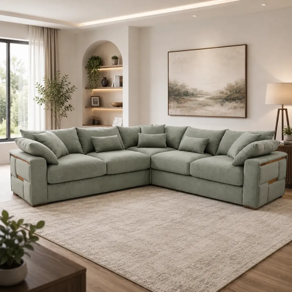 Cloud Haven L-Shape Fabric Sofa