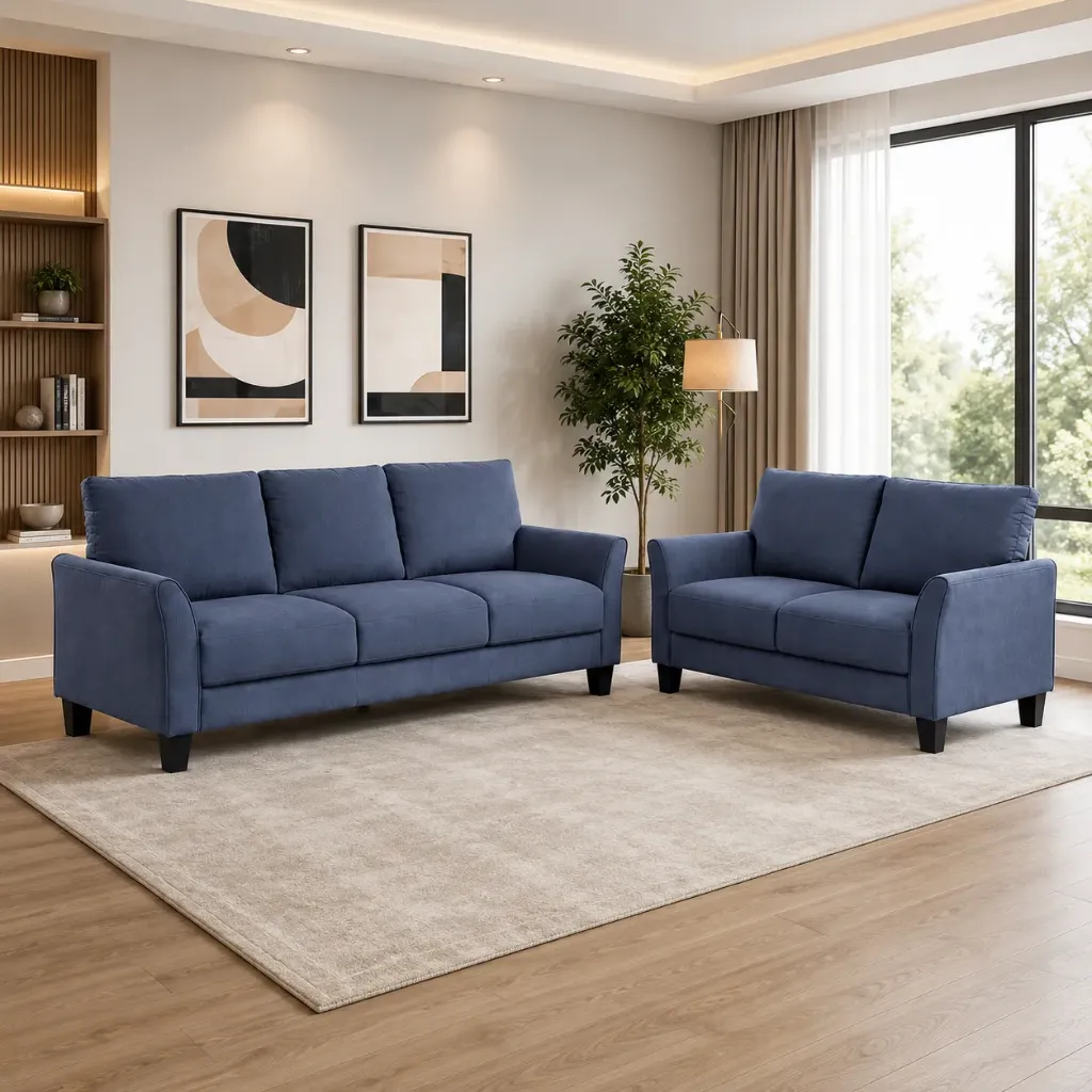 Rivon Seating Azure Comfort 3+2 Fabric Sofa Set
