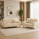 Rivon Seating Luxe Comfort 3+2 Fabric Sofa Set