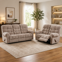 Rivon Seating ComfortEase 3+1 Manual Recliner Fabric Sofa Set