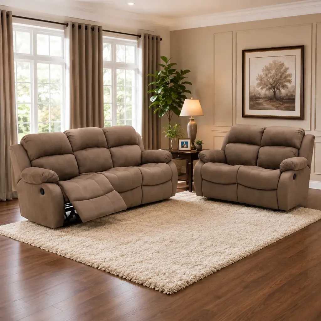 Rivon Seating ComfortMax 3+2 Manual Recliner Sofa Set