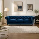 Chesterfield Royale 3-Seater Velvet Sofa